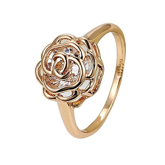 Rose Is A Rose Set of 4 or Rings In 18kt Rose Crystals In White Yellow