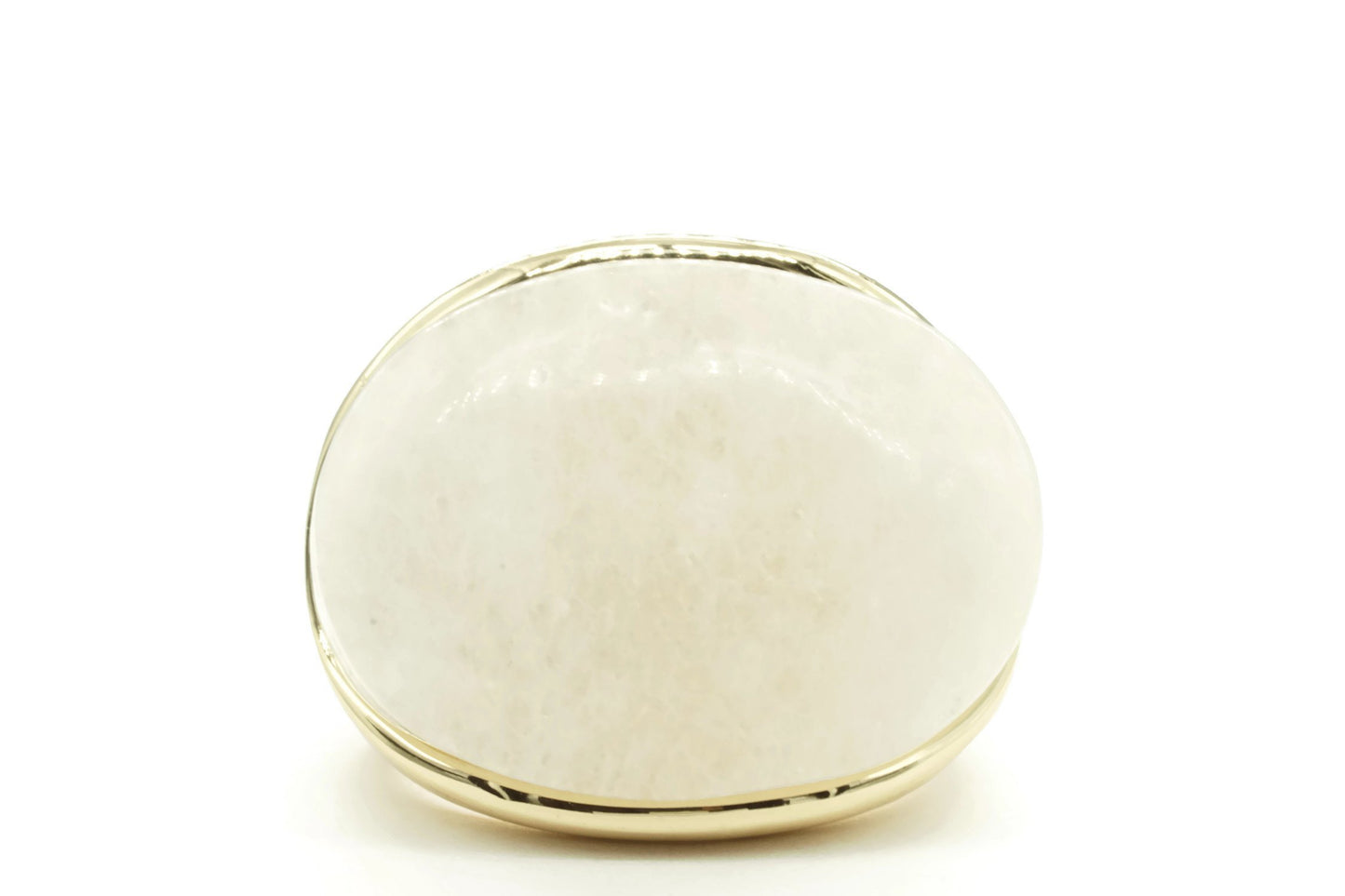 Large Oval Genuine White Stone Ring