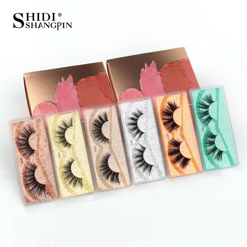 SHIDISHANGPIN Mink Lashes Wholesale Eyelashes Mink faux cils False