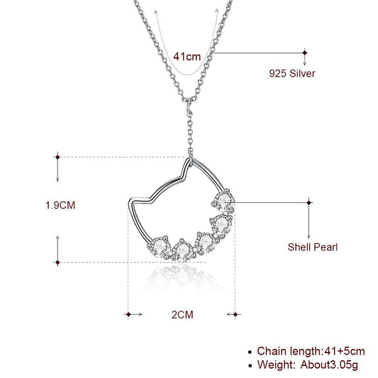 Sterling Silver Necklace with Swarovski Crystals