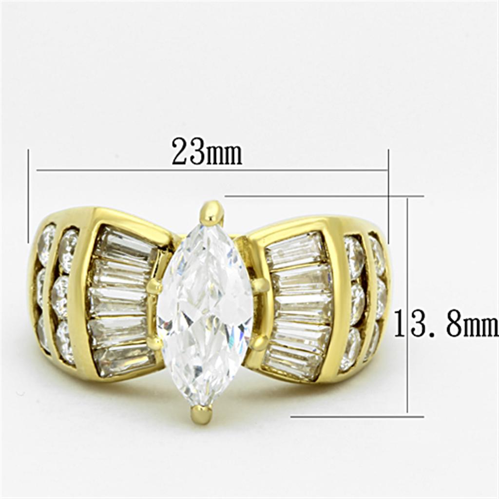 TK1235 IP Gold(Ion Plating) Stainless Steel Ring
