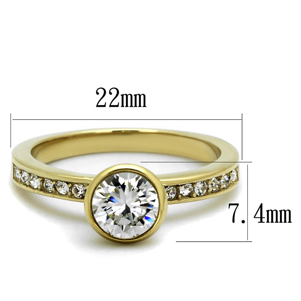 TK2254 IP Gold(Ion Plating) Stainless Steel Ring