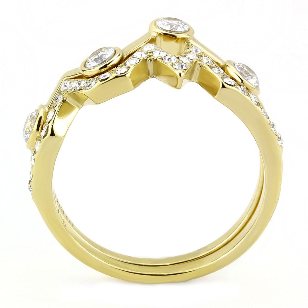 TK3596 IP Gold(Ion Plating) Stainless Steel Ring