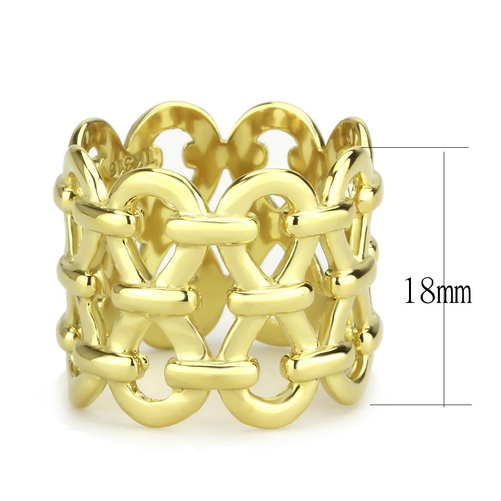 TK3716 IP Gold(Ion Plating) Stainless Steel Ring