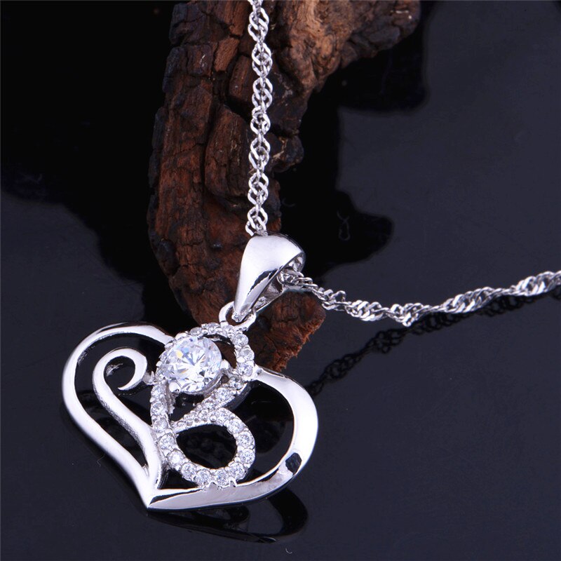 US STOCK Pendant for Women Necklace Jewelry Double Heart Necklaces