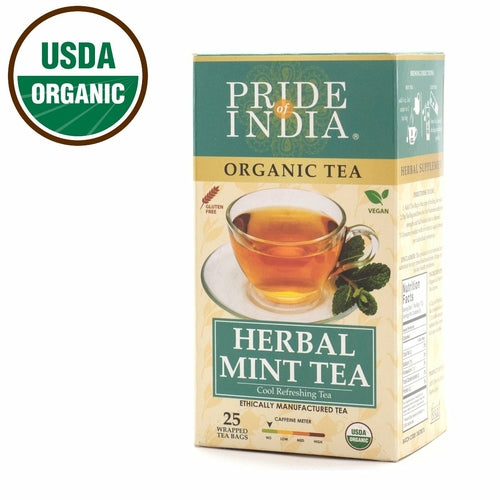 Organic Herbal Mint Tea Bags (Caffeine Free)