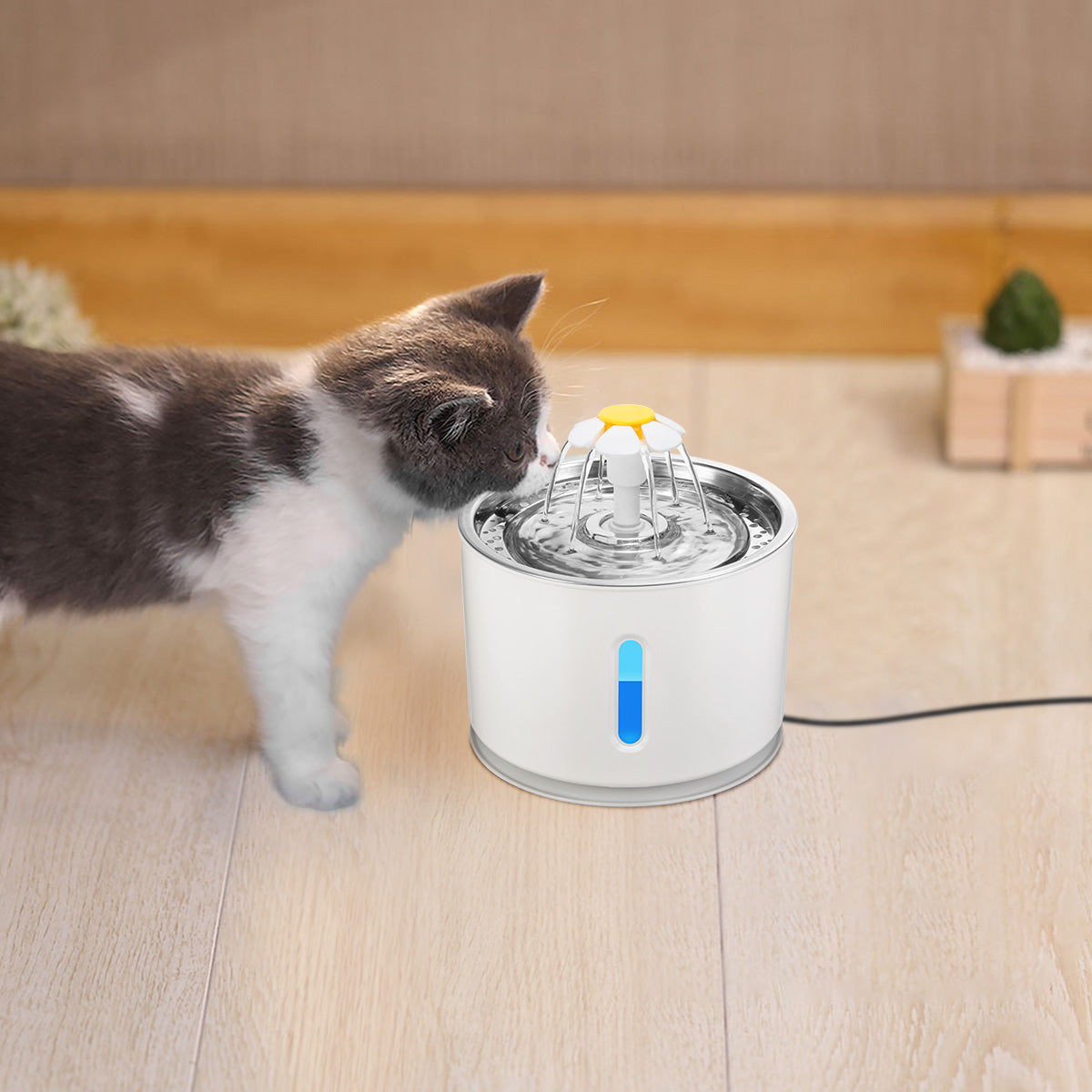 Automatic Pet Cat Water Fountain Drinker Feeder