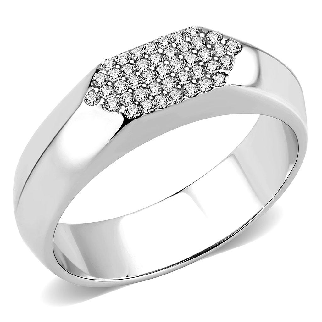 DA302 No Plating Stainless Steel Ring with AAA