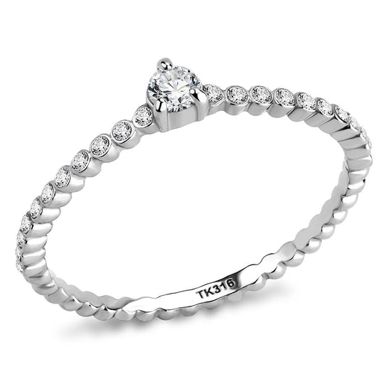 DA343 No Plating Stainless Steel Ring with AAA