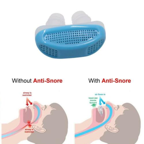 Silicone Anti Snore Relieve Snoring Device Blue