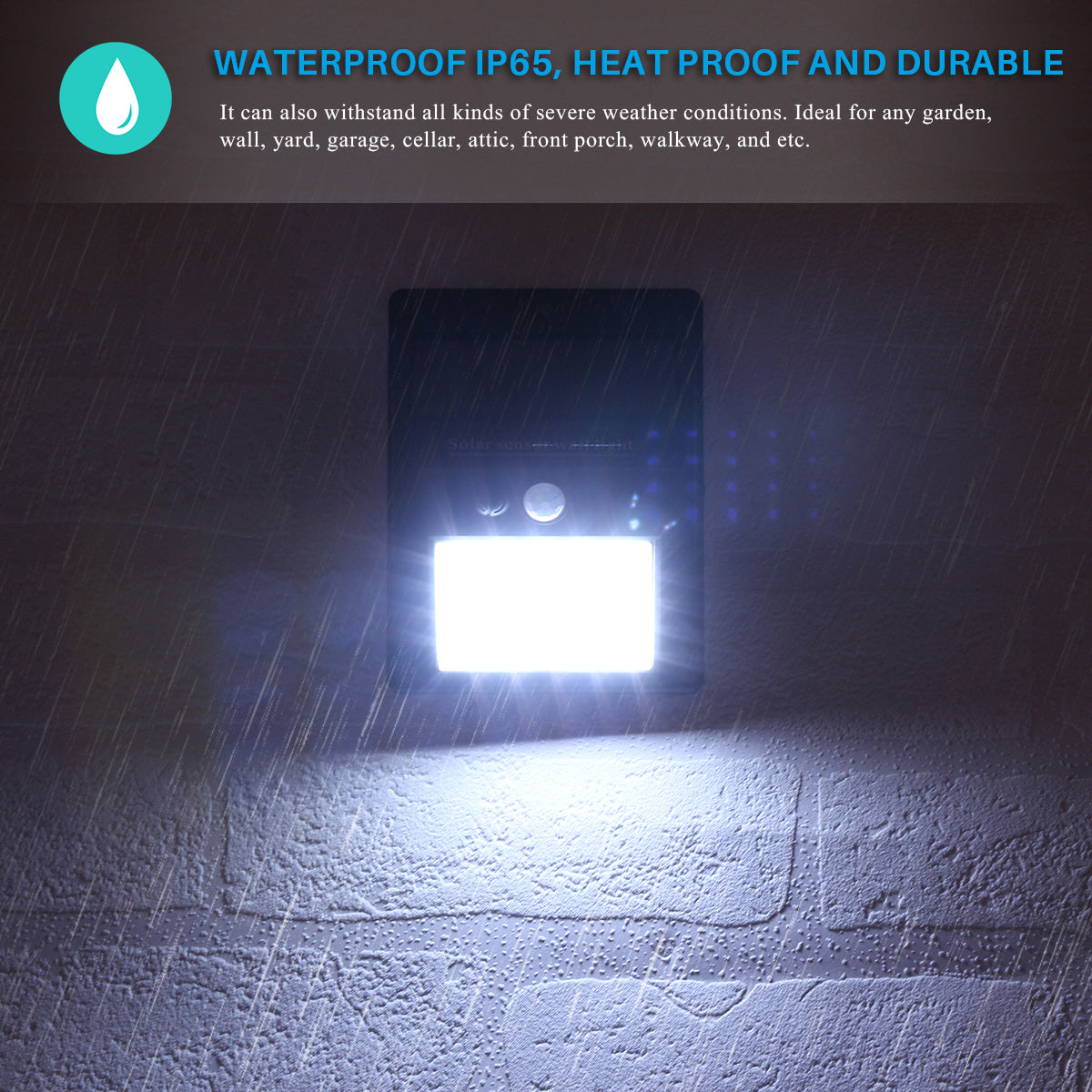 Waterproof 20 LED Solar Motion Sensor Wall Light
