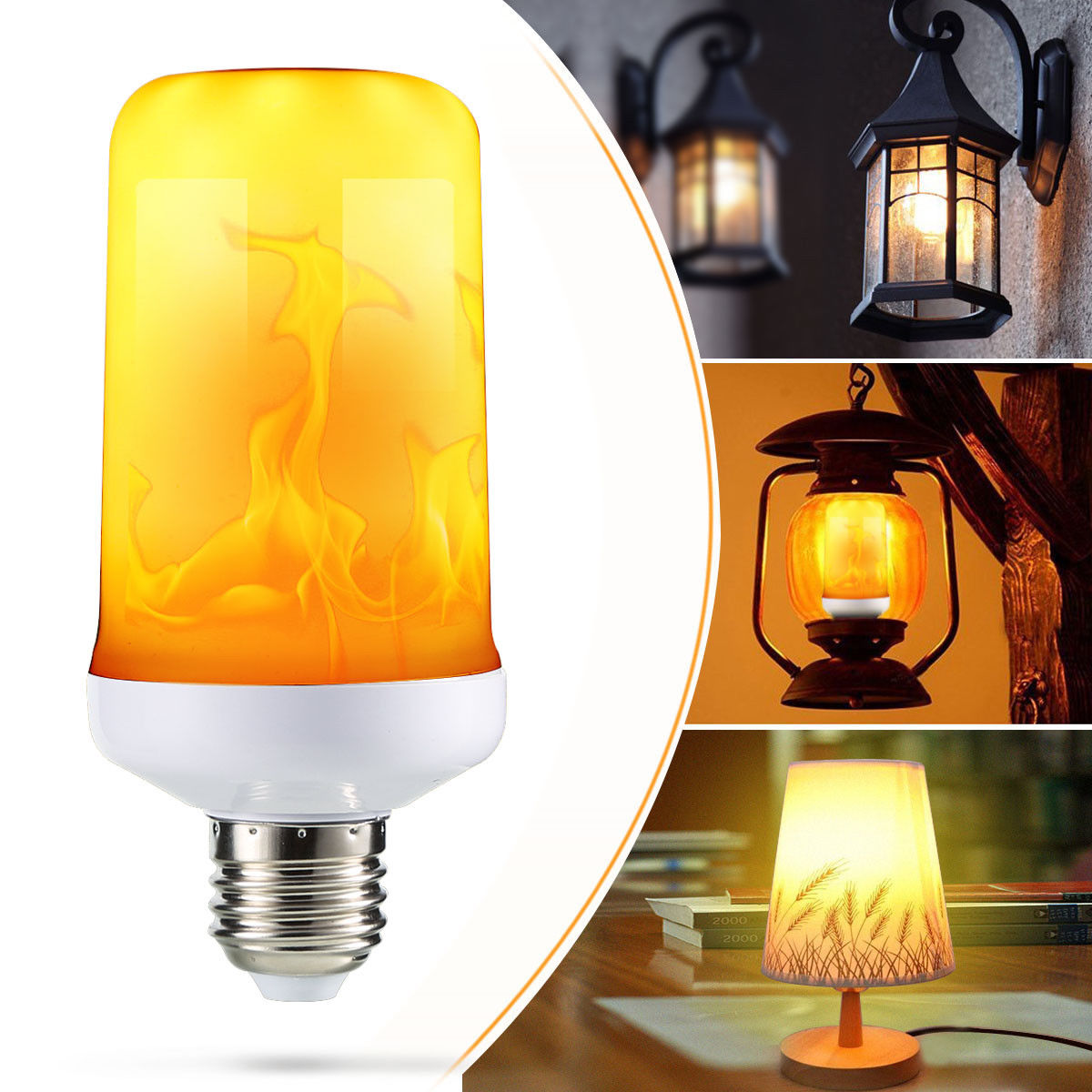 E27 Flame Effect Simulated Nature Fire Light Bulb