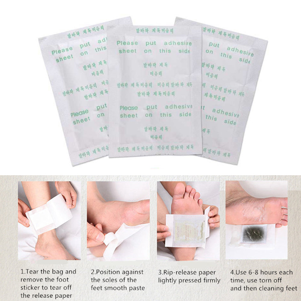 10 Pcs Cleansing Detox Foot Pad Herbal Detoxify