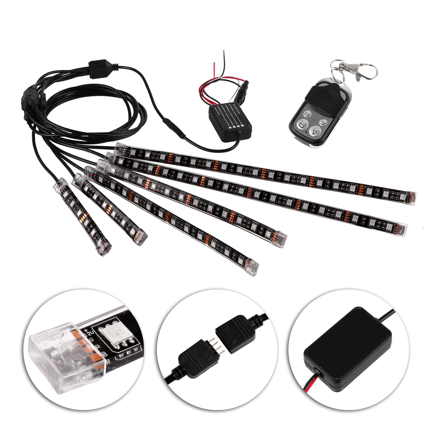 RGB Vioce Control LED Car Motorcycle Glow Lights