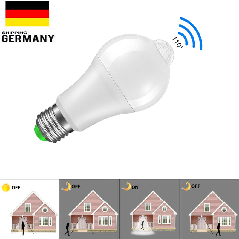 E27 LED Bulb Light Sensor PIR Sensor Lamp Bulb