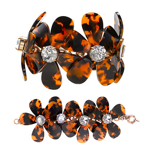 Flowers in Bloom - Our Tortoise Shell Color Bracelet to match the