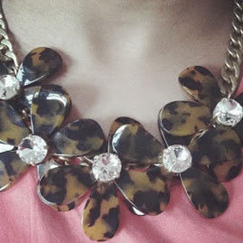 Flowers in Bloom - Our Tortoise Shell color Necklace - Get the