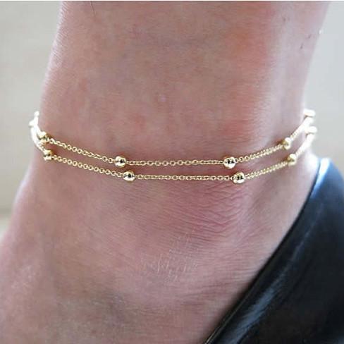 Happy Ending Anklets in Silver and Gold