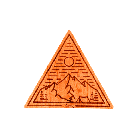 Base Camp Triangle Wood Sticker