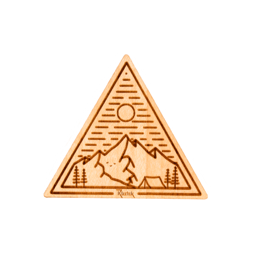 Base Camp Triangle Wood Sticker