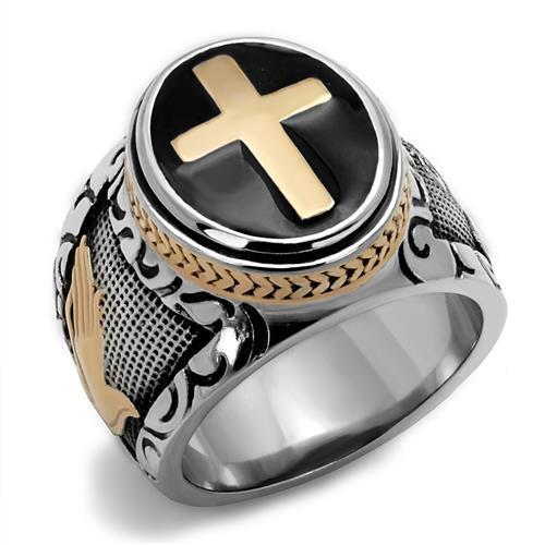 TK2623 Two-Tone IP Rose Gold Stainless Steel Ring